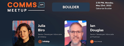 2 events, spoke/demo'd an application on using InfoBip's no-code workflow tooling and interaction with Postman